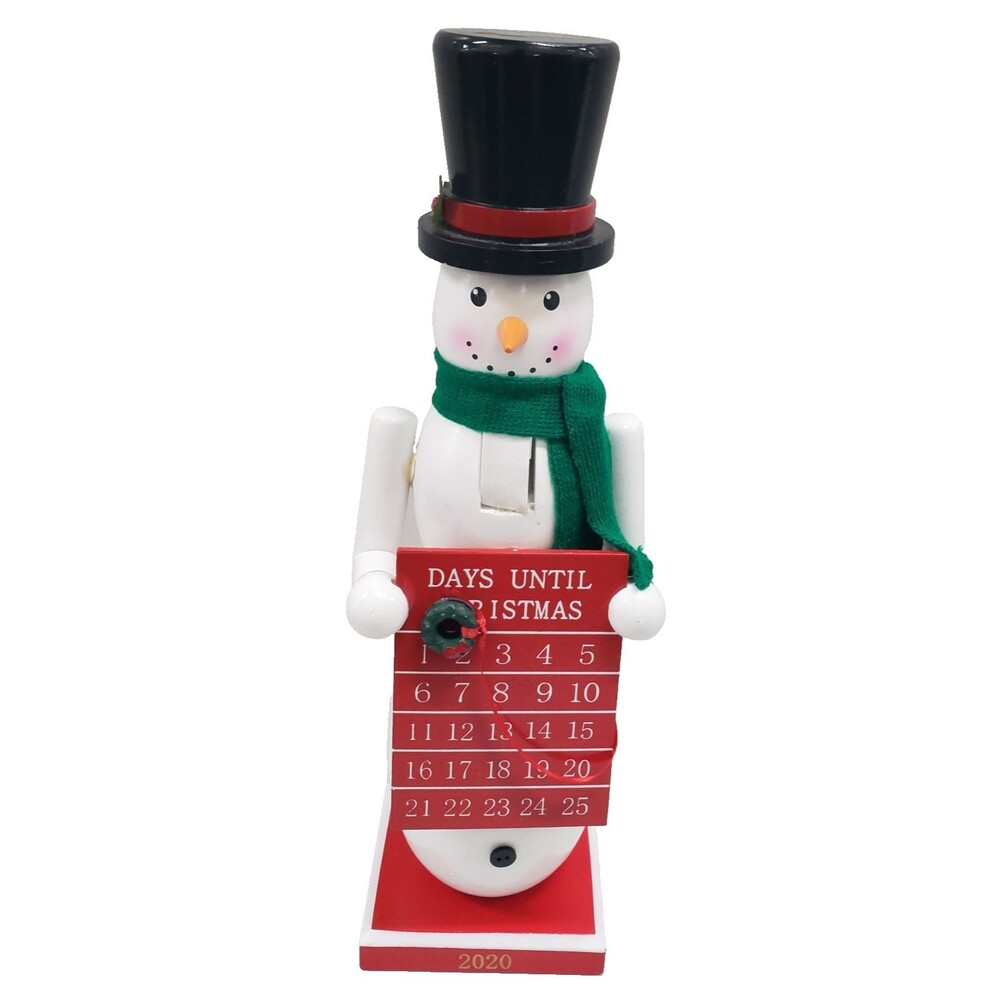 Wooden Nutcracker,14", SNOWMAN W/CHRISTMAS DAYS MAGNETIC COUNTDOWN BOARD 20, WS